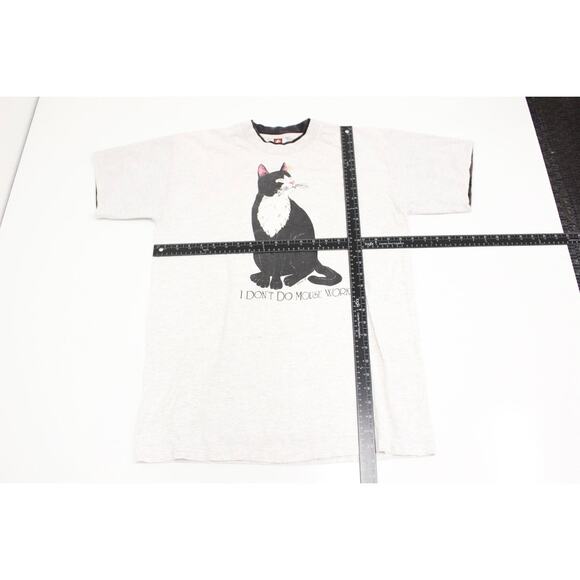 Vintage Kitty Cat I Dont Do Mouse Work T Shirt Large - Picture 7 of 9